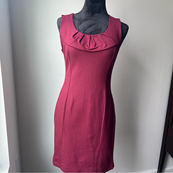 Garnet Pleated Ruched Mini Cocktail Dress - Picture 1 of 10